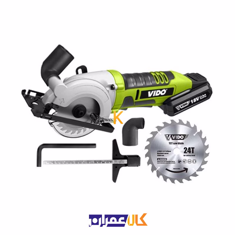 مینی اره گردبر شارژی 18 ولت مدل WD 041220180 ویدو