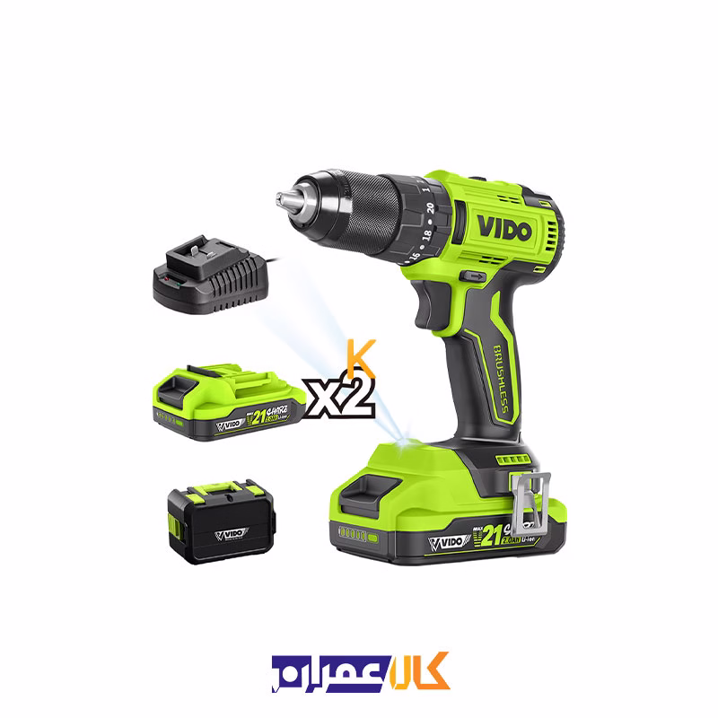 دریل شارژی چکشی 21 ولت مدل WD040210210 ویدو