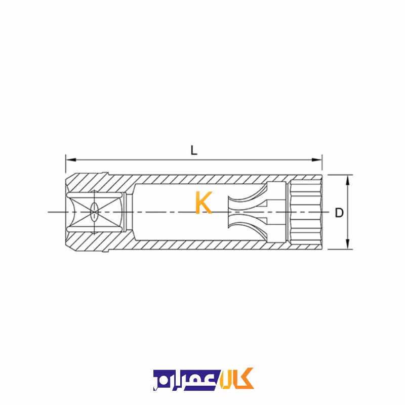 بکس شمع 3/8 اینچ کوتاه 12 گوش مدل BAAX1214 تاپ تول