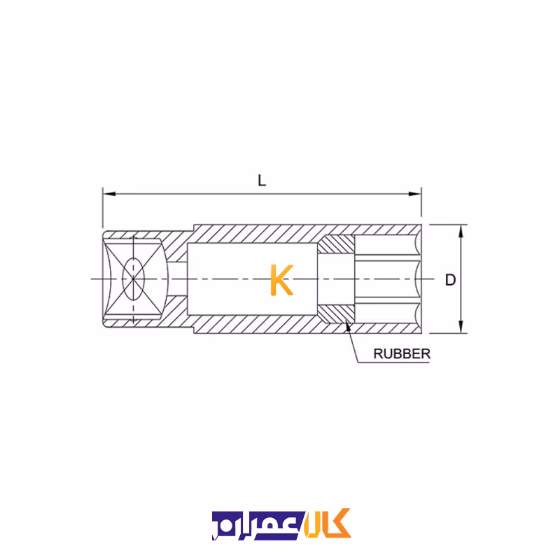 بکس شمع 1/2 اینچ مدل BAAU1616 تاپ تول