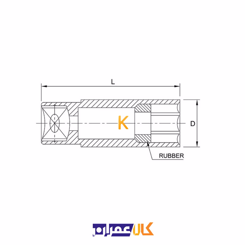 بکس شمع 1/2 اینچ کوتاه 6 گوش مدل BAAR تاپ تول