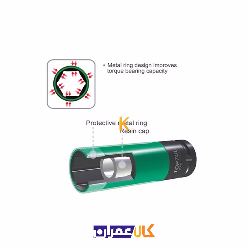بکس بلند عایق دار پلاستیکی رنگی 1/2 اینچ مدل KABP16 تاپ تول