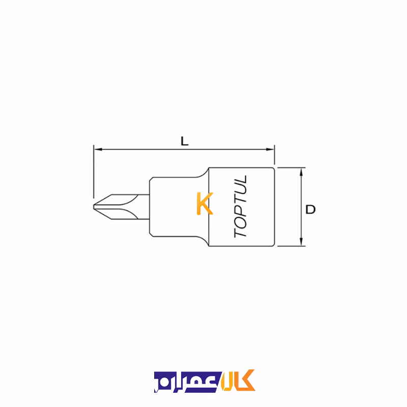 بکس پیچ‌گوشتی چهارسو 1/2 اینچ مدل BCAA16P تاپ تول