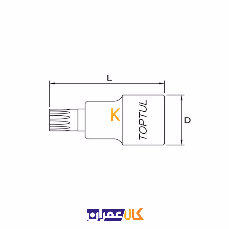 آچار بکس هزار خاری 1/2 اینچ مدل BCHA16 تاپ تول