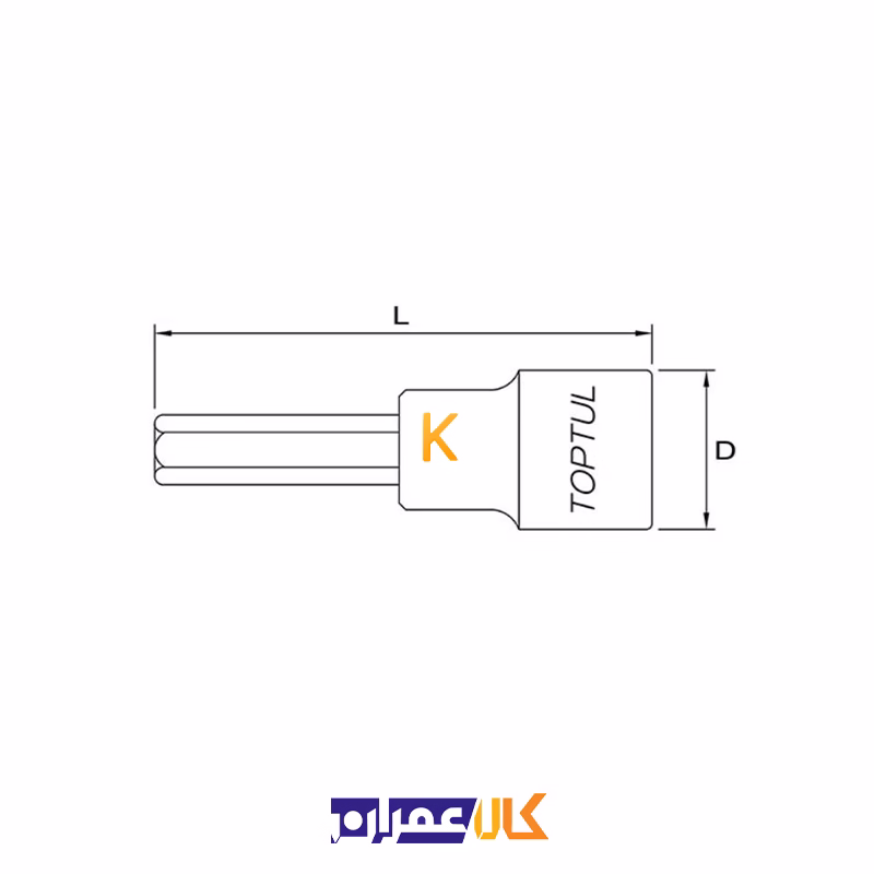 بکس آلن تکی بلند 1/2 اینچ مدل BCEA16 تاپ تول