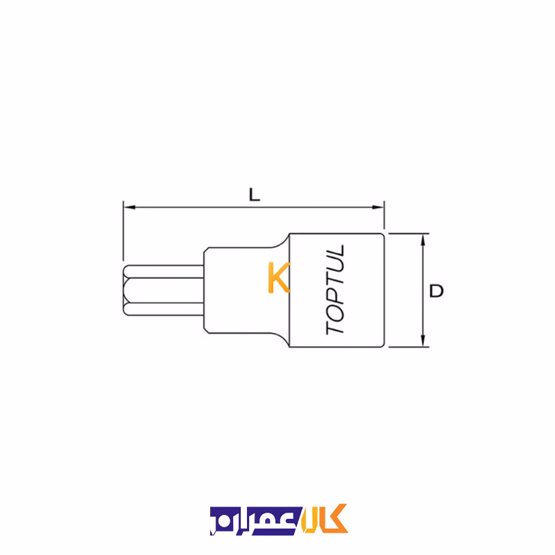 بکس آلن تکی 1/2 اینچ مدل BCDA16 تاپ تول