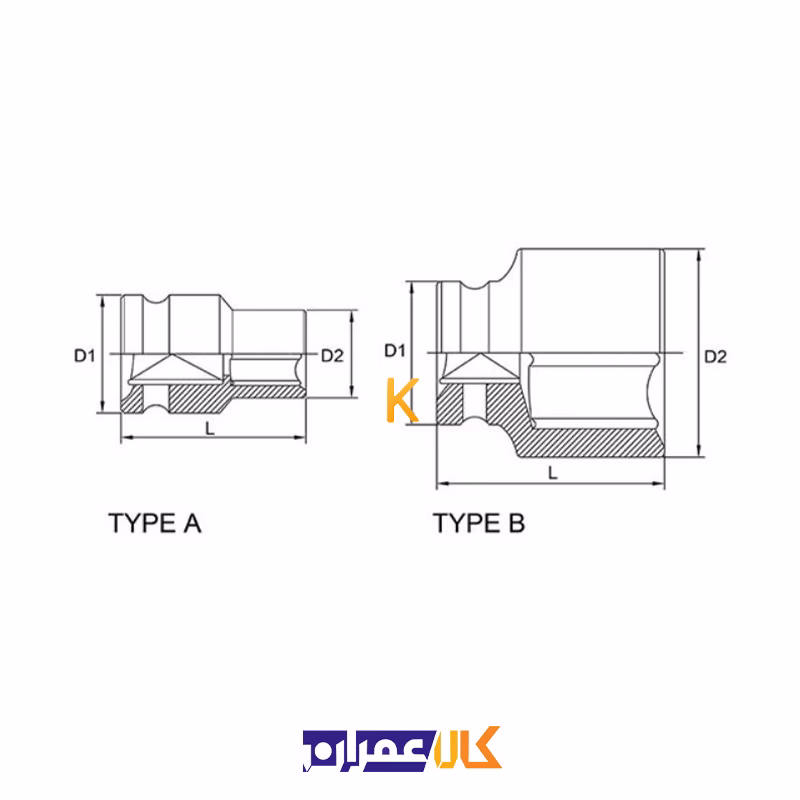 بکس تکی مشکی 3/4 اینچ 6 پر مدل KABA24 تاپ تول