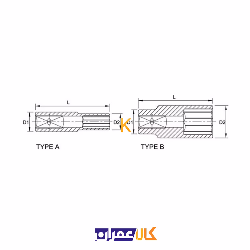 بکس تکی 1/2 اینچ بلند 12 پر مدل BAEF16 تاپ تول