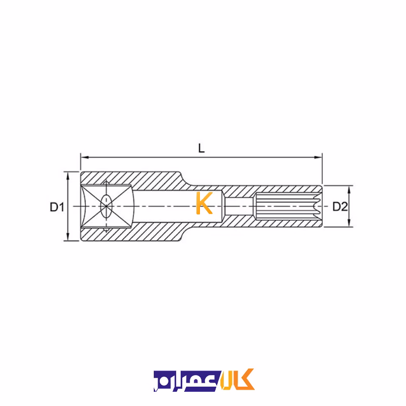 بکس تکی 1/2 اینچ بلند ستاره ای مدل BAEH16 تاپ تول