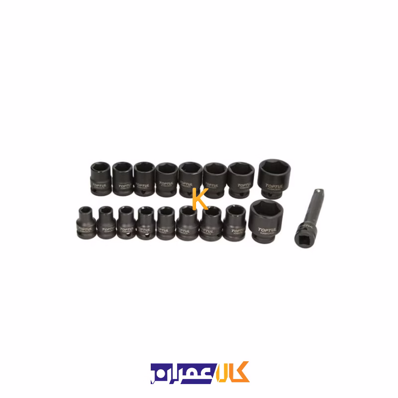 جعبه بکس فشار قوی 18 پارچه 1/2 اینچ مدل GCAD1807 تاپ تول