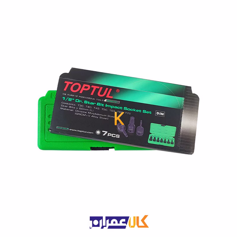 جعبه بکس ستاره ای فشار قوی 7 پارچه 1/2 اینچ مدل GDAI0701 تاپ تول