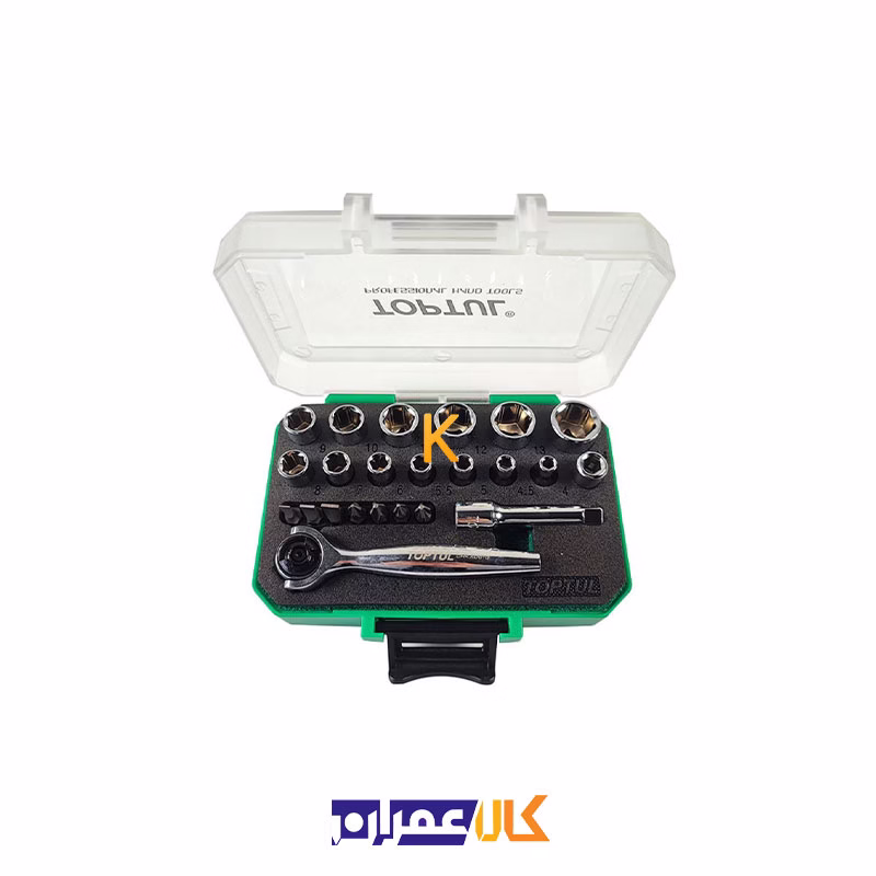 جعبه بکس و بیت 23 پارچه 1/4 اینچ مدل GABW2301 تاپ تول