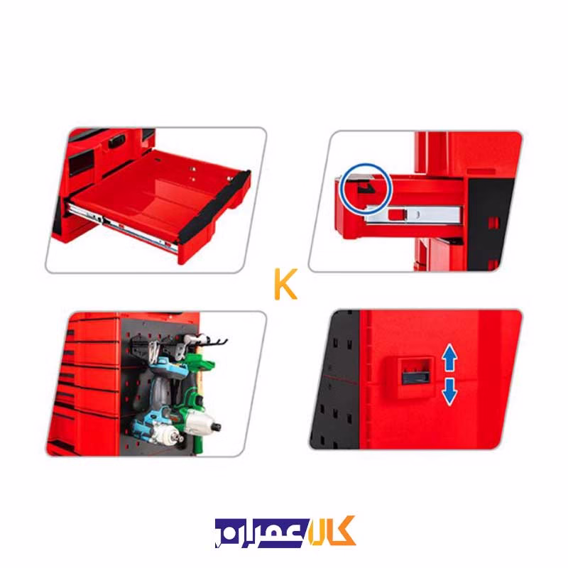 کشو ابزار دو طبقه مدل TEAK4601 تاپ تول