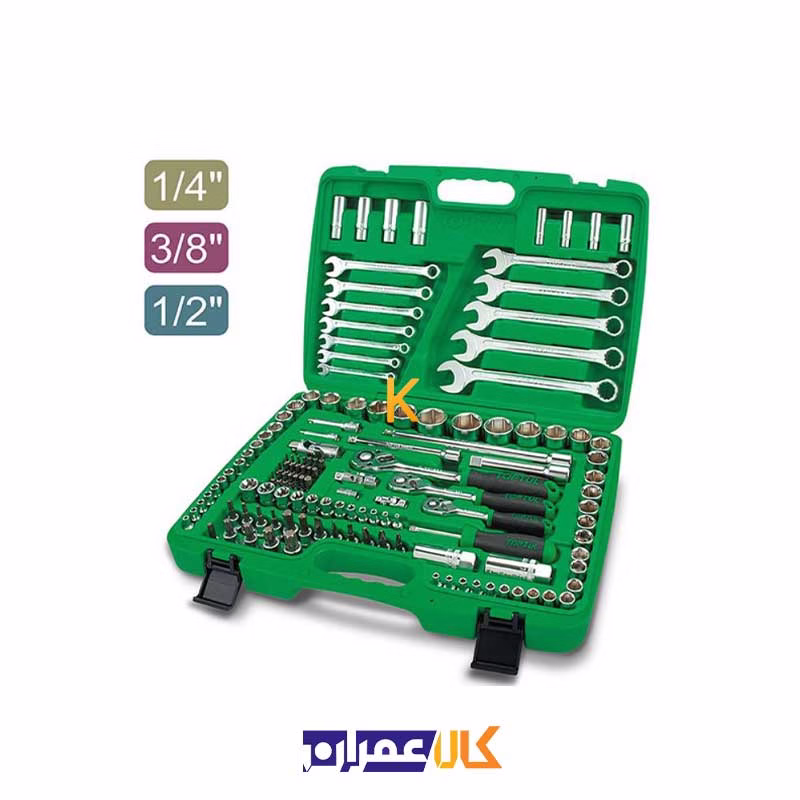 جعبه ابزار با لوازم 130 عددی مدل GCAI130B تاپ تول