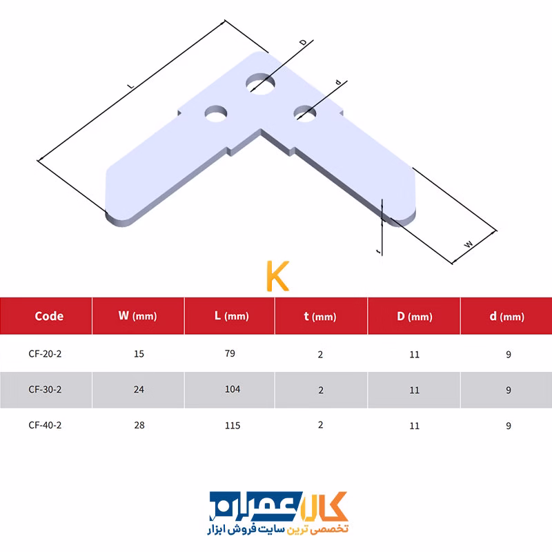 گوشه فلج گالوانیزه C-FLG 20 فورتا