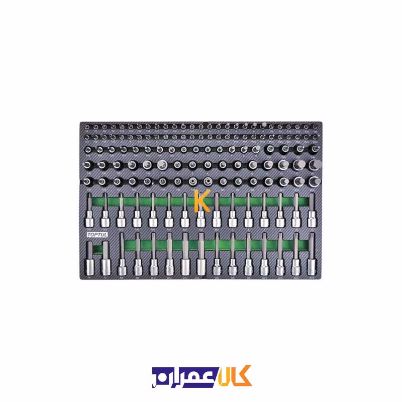 جعبه ابزار 7 کشو چرخ دار با ابزار مدل GE-3402 تاپ تول
