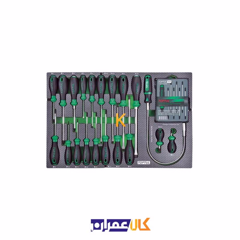 جعبه ابزار 7 کشو چرخ دار با ابزار مدل GE-3402 تاپ تول