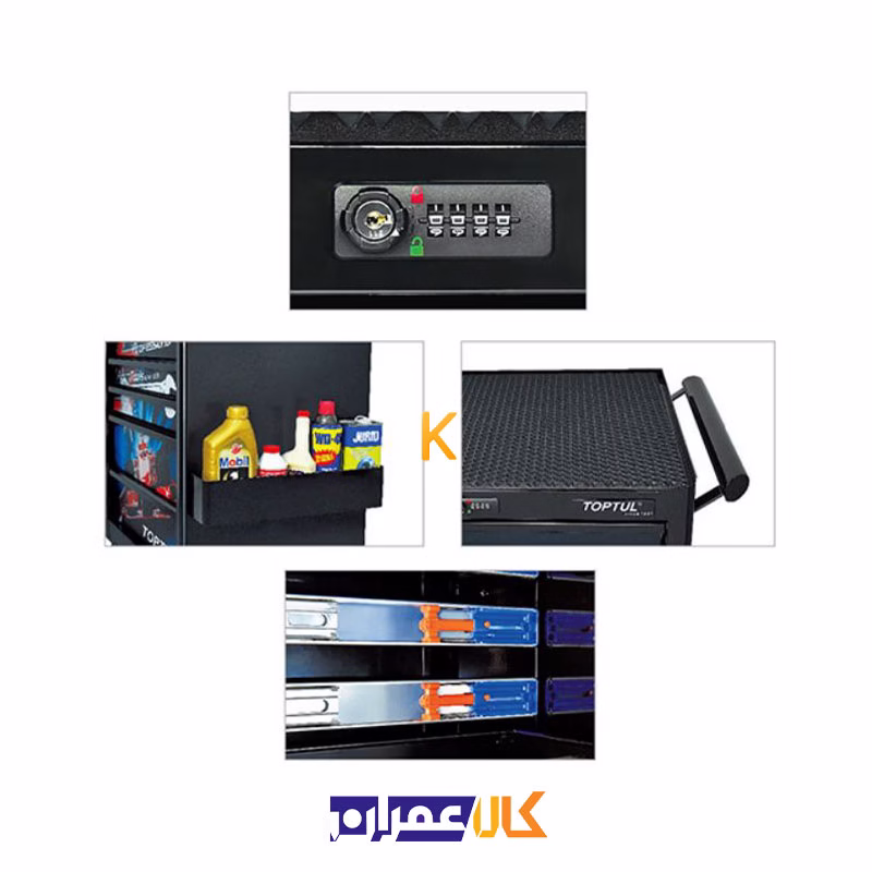 جعبه ابزار 7 کشو چرخ دار مدل TCAQ0707 تاپ تول