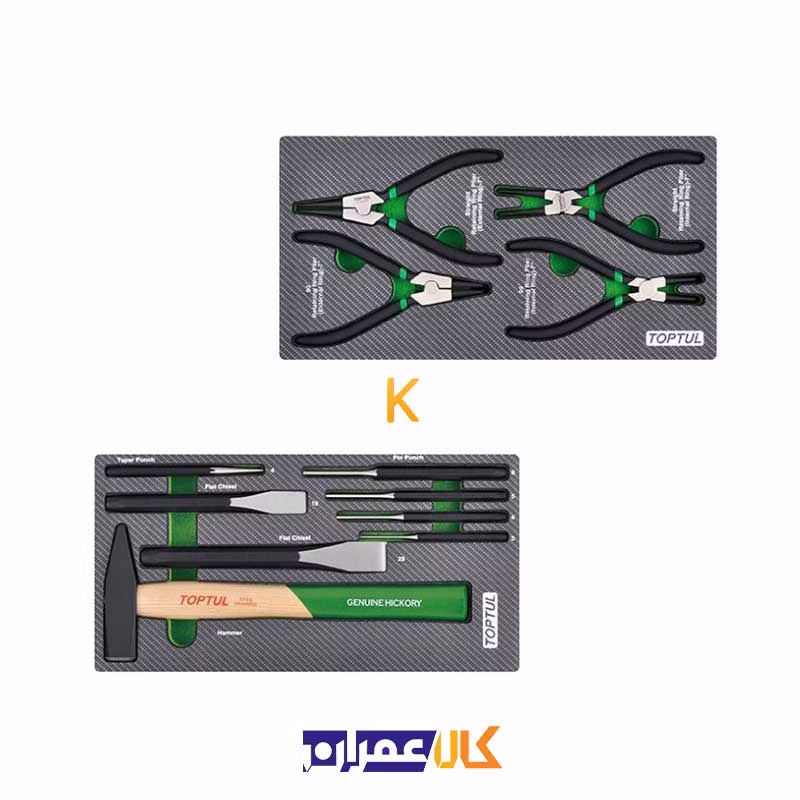 جعبه ابزار 7 کشو چرخ دار با ابزار مدل GE-26118 تاپ تول