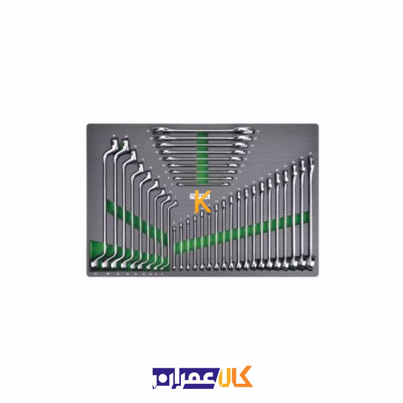 جعبه ابزار 7 کشو چرخ دار با ابزار مدل GE-21405 تاپ تول