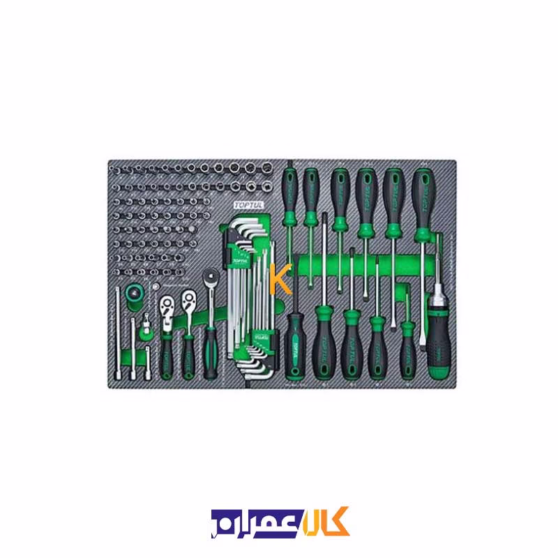 جعبه ابزار 7 کشو چرخ دار با ابزار مدل GE-30817 تاپ تول