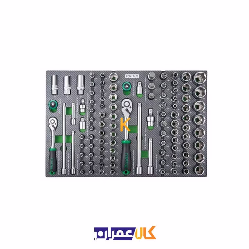 جعبه ابزار 7 کشو چرخ دار با ابزار مدل GE-30817 تاپ تول