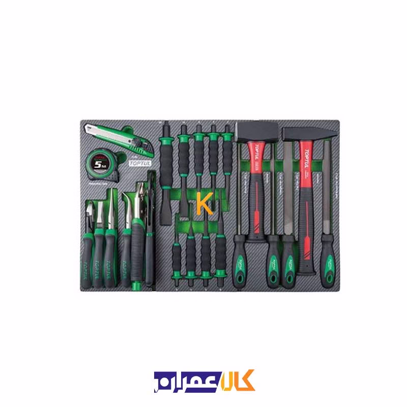 جعبه ابزار 7 کشو چرخ دار با ابزار مدل GE-30817 تاپ تول
