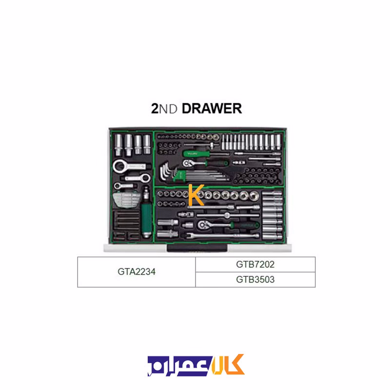جعبه ابزار 7 کشو چرخ دار مدل GT-28303 تاپ تول
