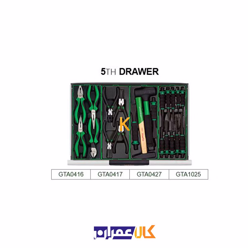 جعبه ابزار 7 کشو چرخ دار مدل GT-28303 تاپ تول