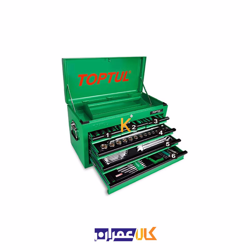 جعبه ابزار 6 کشو رومیزی مدل GCBZ120A تاپ تول