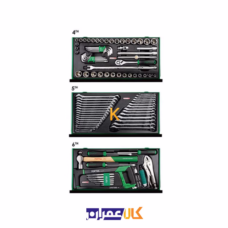 جعبه ابزار 6 کشو رومیزی مدل GCBZ120A تاپ تول