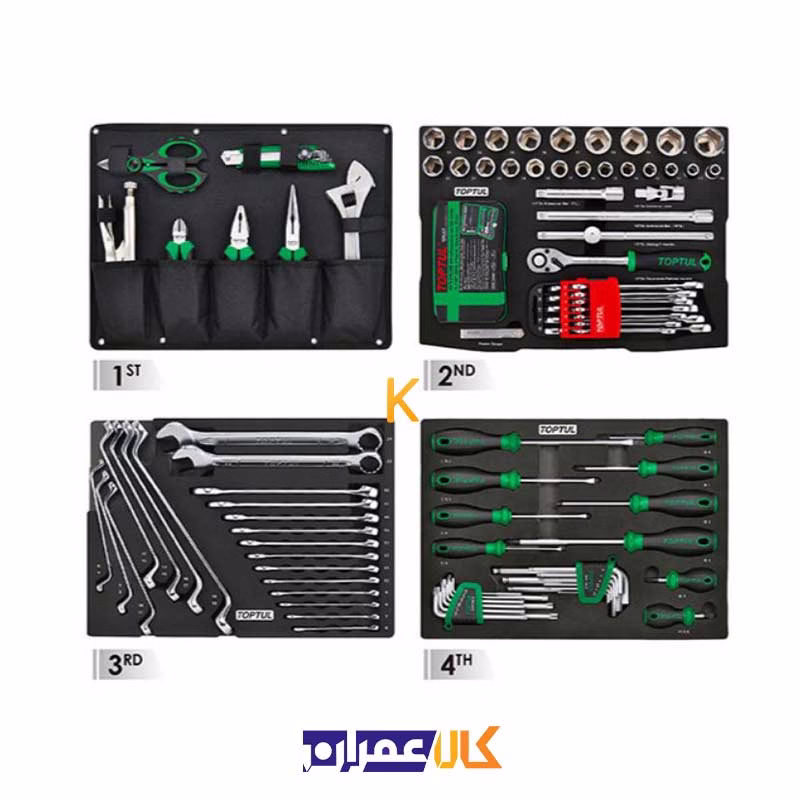 جعبه ابزار 6 طبقه 137 پارچه مدل GCZ-137A تاپ تول