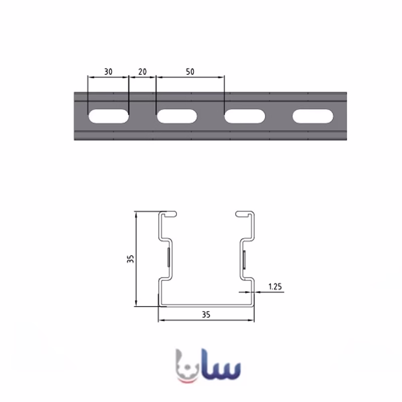 پروفیل فولادی سی چنل 35×35 سانا