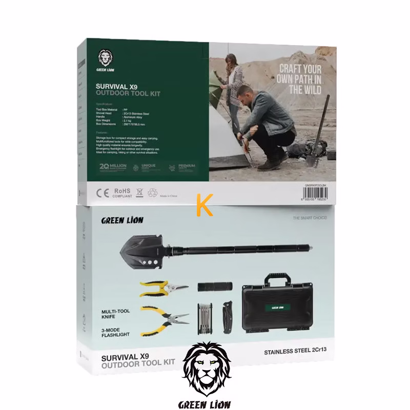 کیت ابزار چند کاره Survival X9 Outdoor Tool Kit گرین لاین