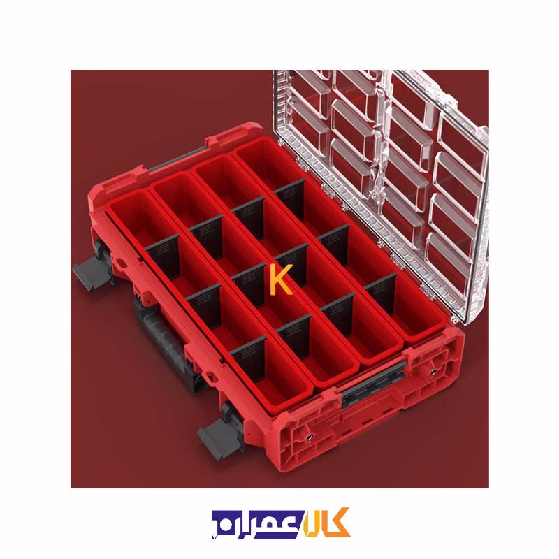جعبه ابزار مدل QS Red One Organizer XL 2.0 Long Bin Ultra HD کیوبریک