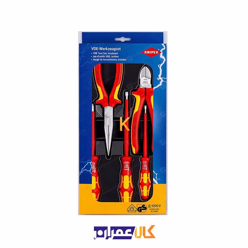ست 5 عددی انبر و پیچ گوشتی فشار قوی مدل 002013 کنیپکس
