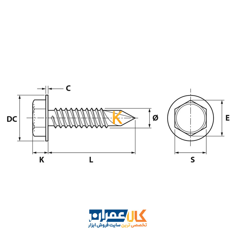 پیچ چوب سرمته M4 چینی