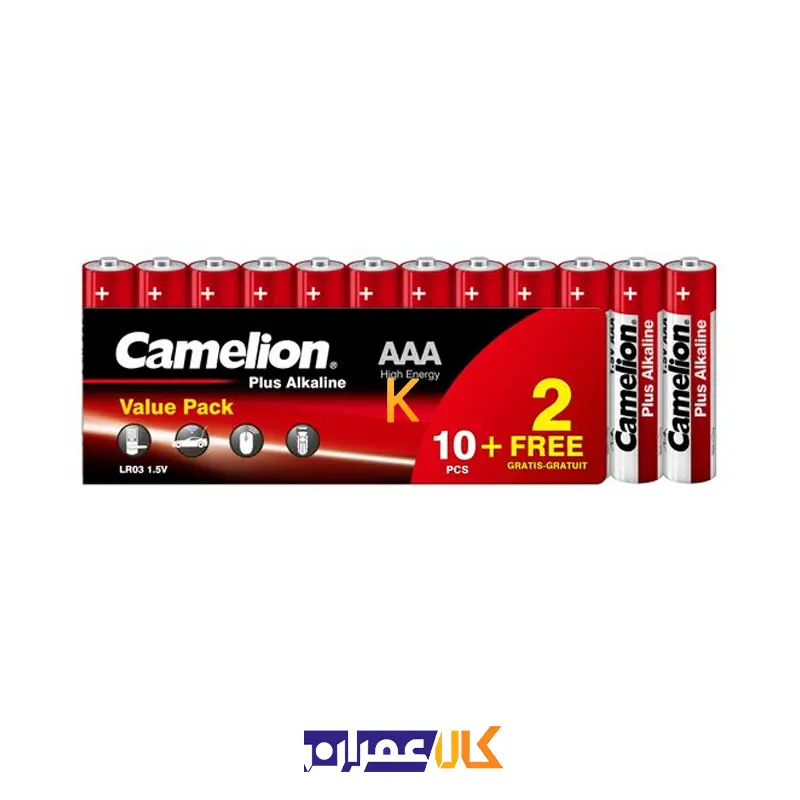 باتری قلمی آلکالاین 12 عددی کملیون