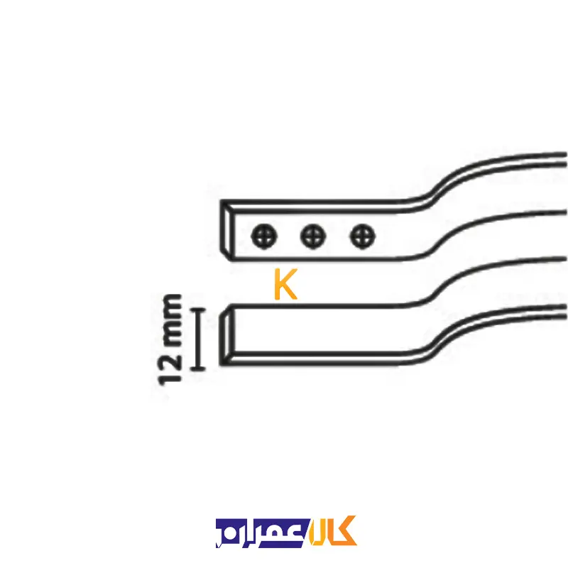 دستگیره دو پیچ 114 بهسازان