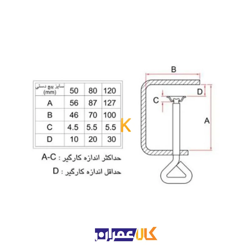 گیره پیچی KD0510 ایران پتک