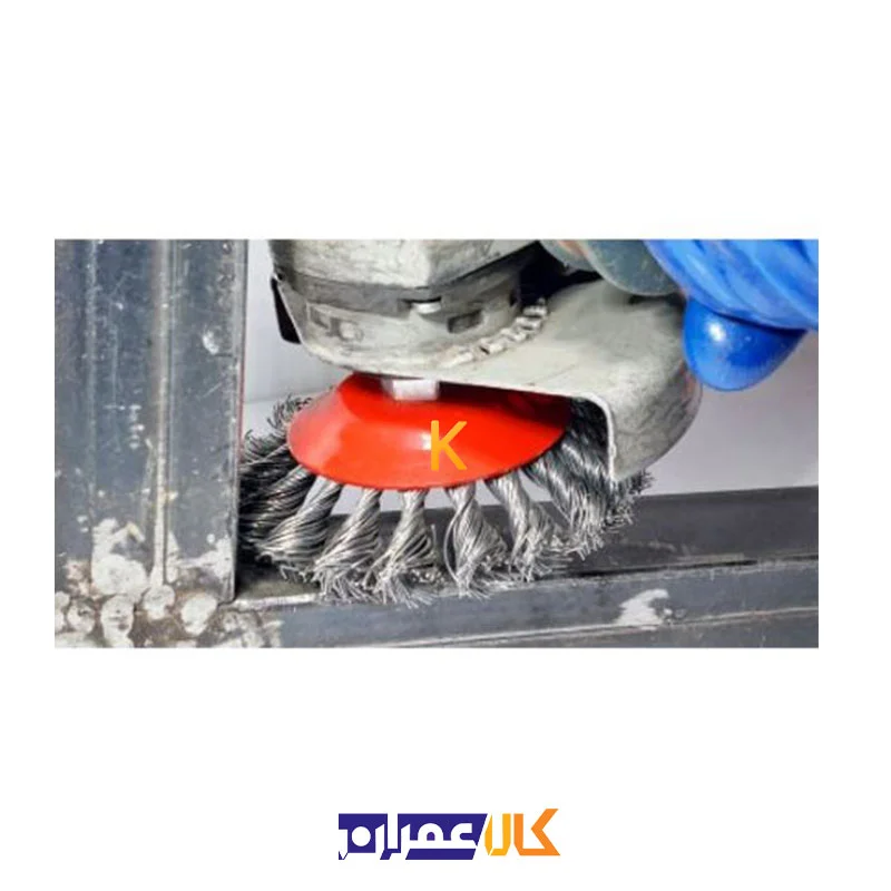 فرچه سیمی کاسه ای بافته زاویه دار 0693 جهان برس
