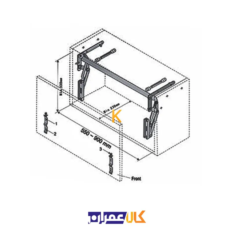 جک اتوبوسی آرام بند کابینت سارو