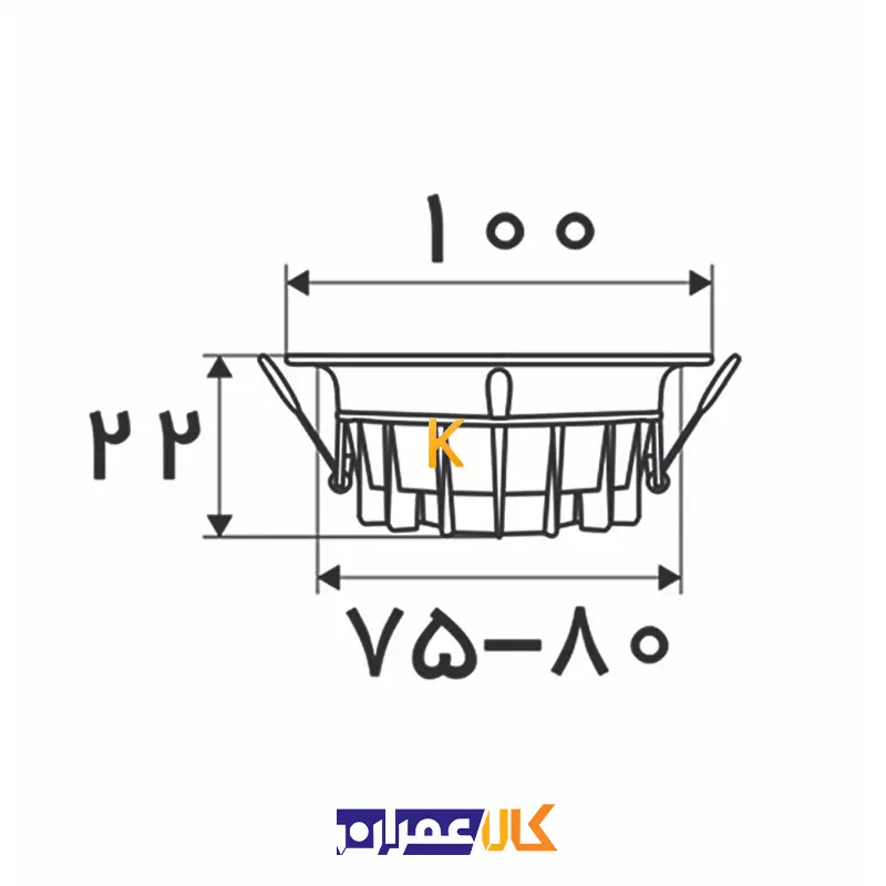 چراغ پنلی 8 وات توکار ونوس افراتاب