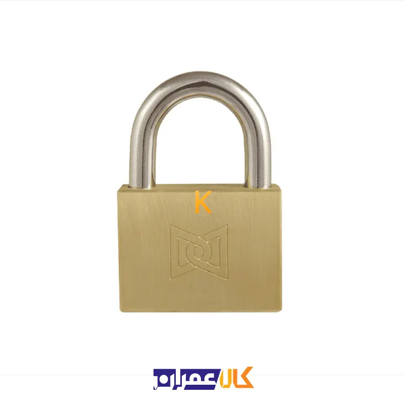 قفل آویز 60 برنجی تخت 005 گیرا