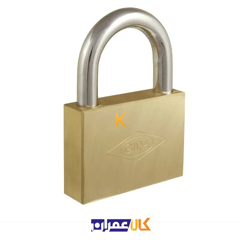 قفل آویز 75 برنجی تخت 006 گیرا