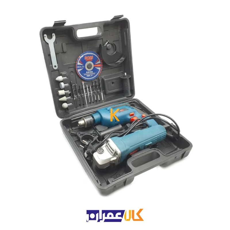 دریل چکشی و مینی فرز LIFE-STYLE باس