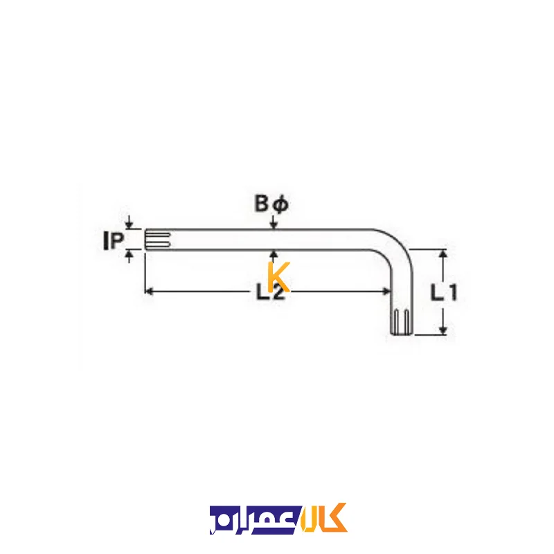 آچار آلن ستاره ای تکی مدل TX ایت