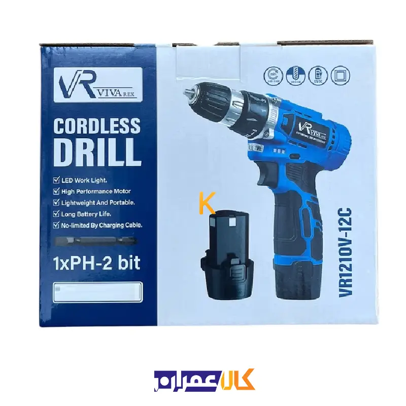 دریل پیچ گوشتی تک باتری VR1210V-12C ویوارکس