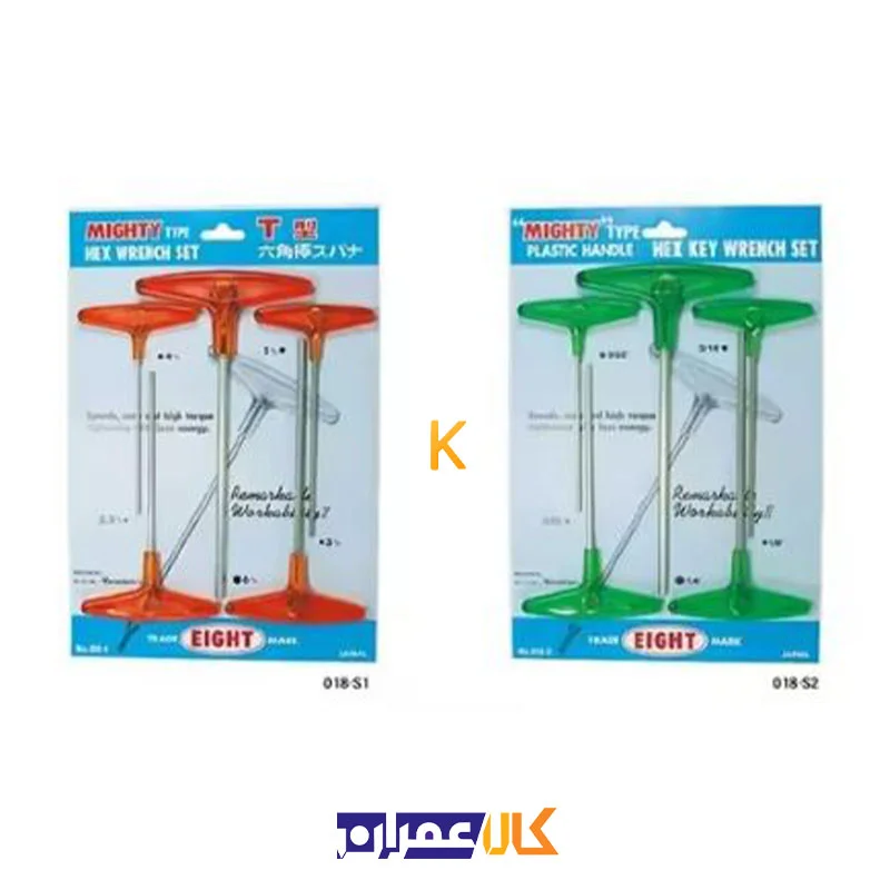 ست آچار آلن دسته T کارتی مدل 018 ایت