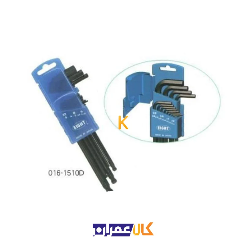 ست آچار آلن کارتی بلند سر گرد مدل 016 ایت